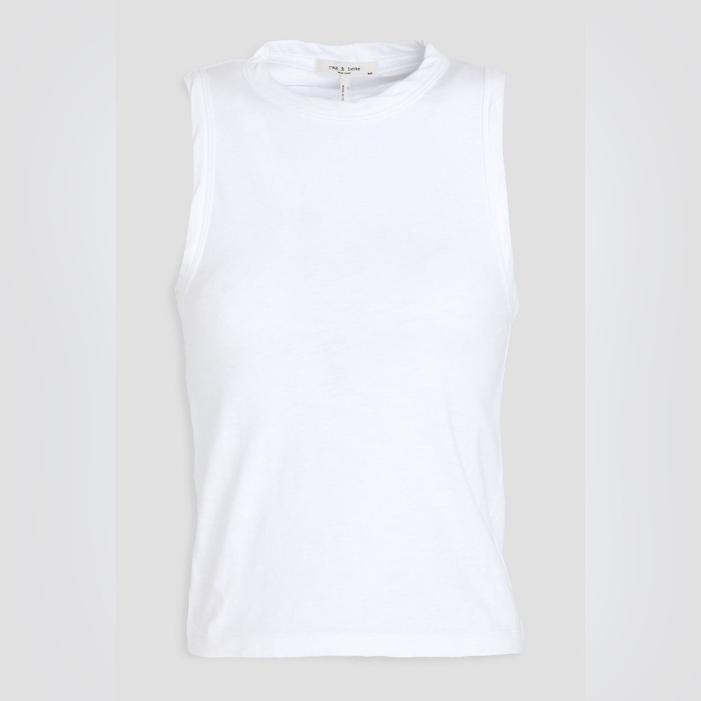 Rag & Bone Slub Pima Cotton Jersey Tank, Size S